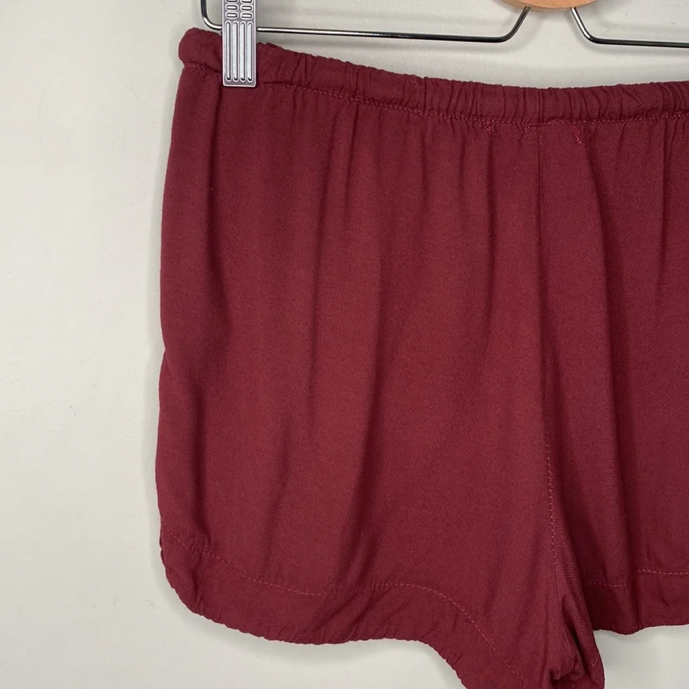 Brandy Melville Burgundy Eve Drawstring Shorts - Picture 11 of 11